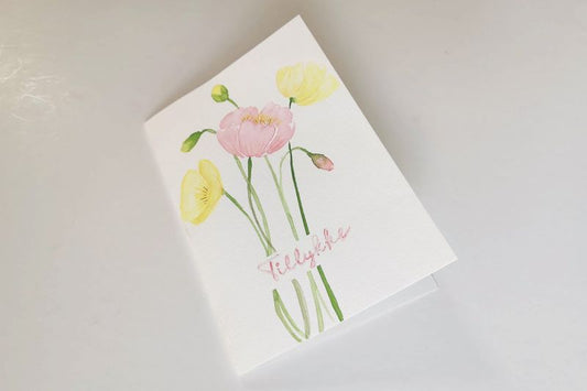 Birthday card with Delicate Flowers
