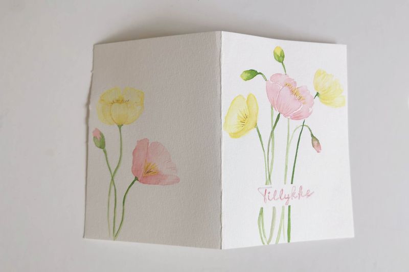 Birthday card with Delicate Flowers