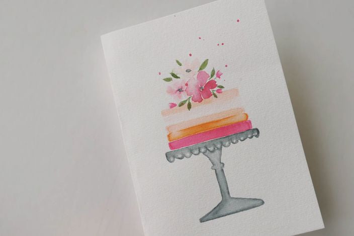 Birthday cards with cakes / fødselsdagskort