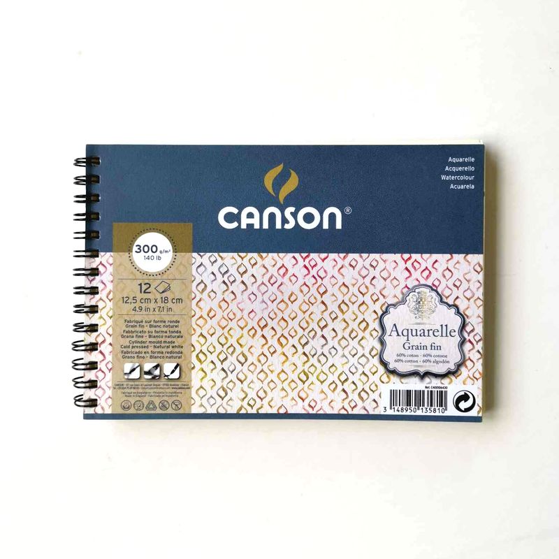 Canson Aquarelle blok med spiralryg