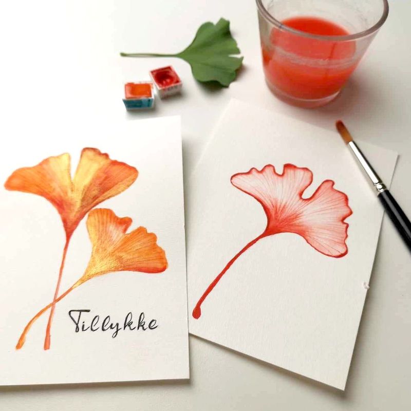Kunstidé med materialepakke - Ginkgo m. pans