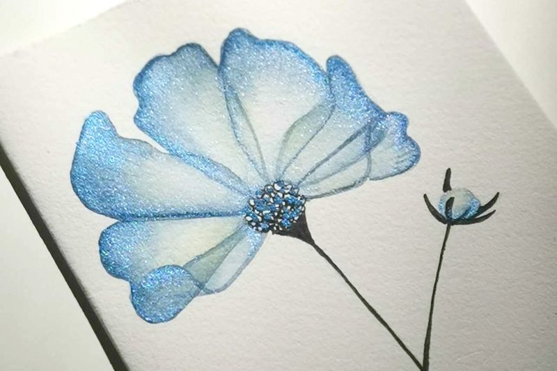Abstract Blue Flower videoworkshop