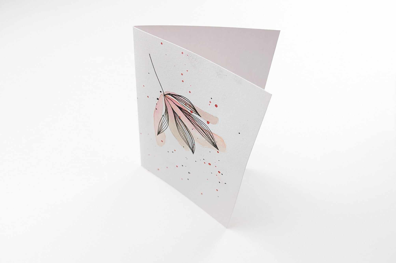 Abstrakt blomst med akvarel - for begyndere