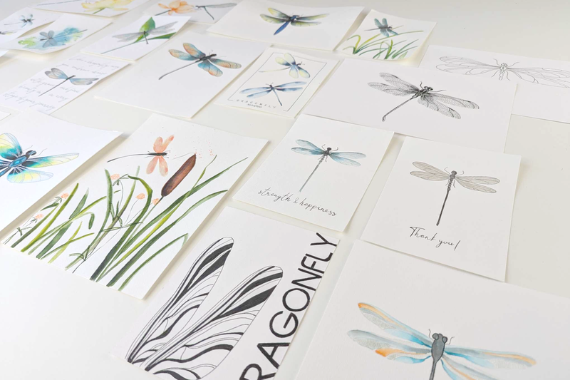 guldsmed dragonfly templates akvarel