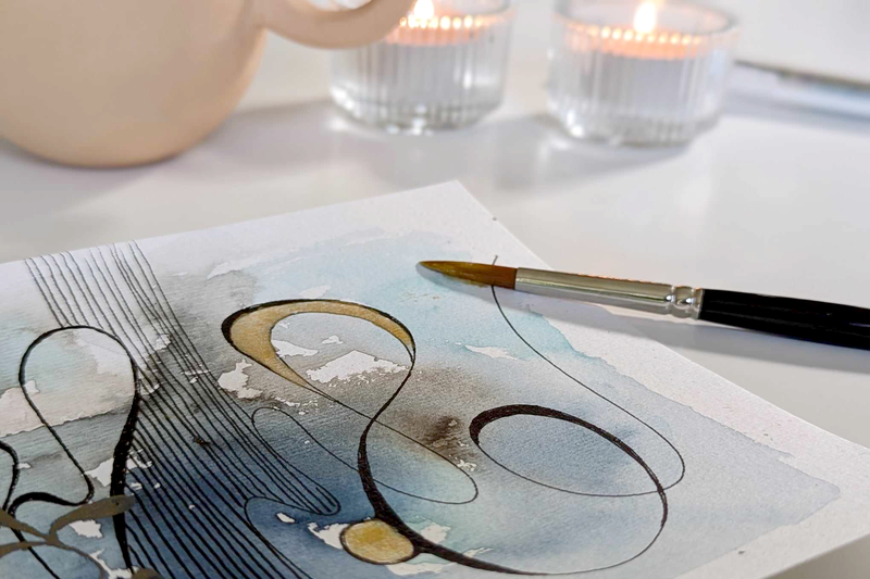 abstract watercolouring candles artbox feel good