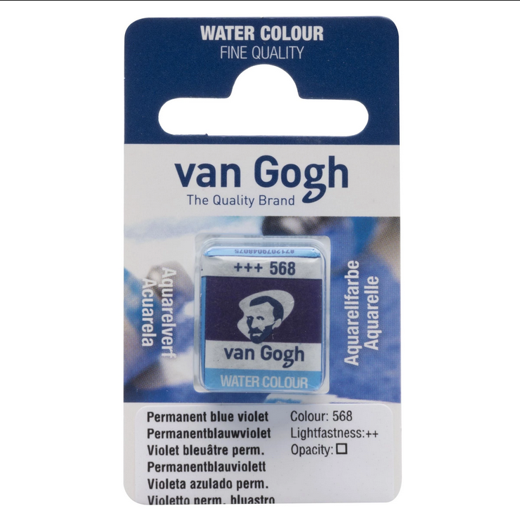 Akvarelmaling - Van Gogh half pan Permanent blue violet 568
