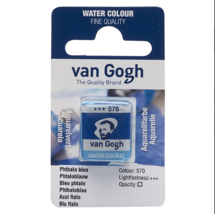 Akvarelmaling Van Gogh half pan Phthalo blue 570