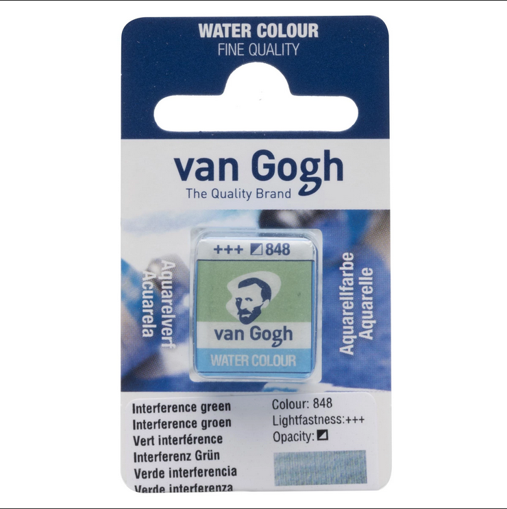 Akvarelmaling - Van Gogh half pan Interference Green 848