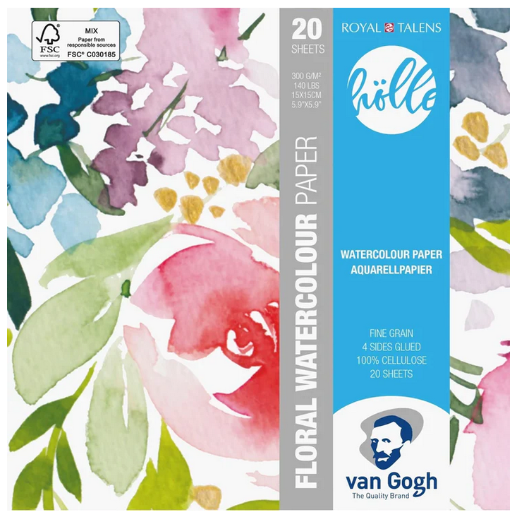Akvarel blok 15cm x 15cm - Van Gogh