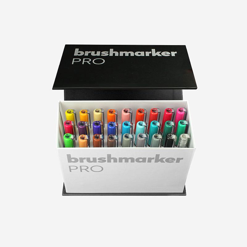 Karin Brushmarker Pro Box sæt med 26 farver plus 1x blender