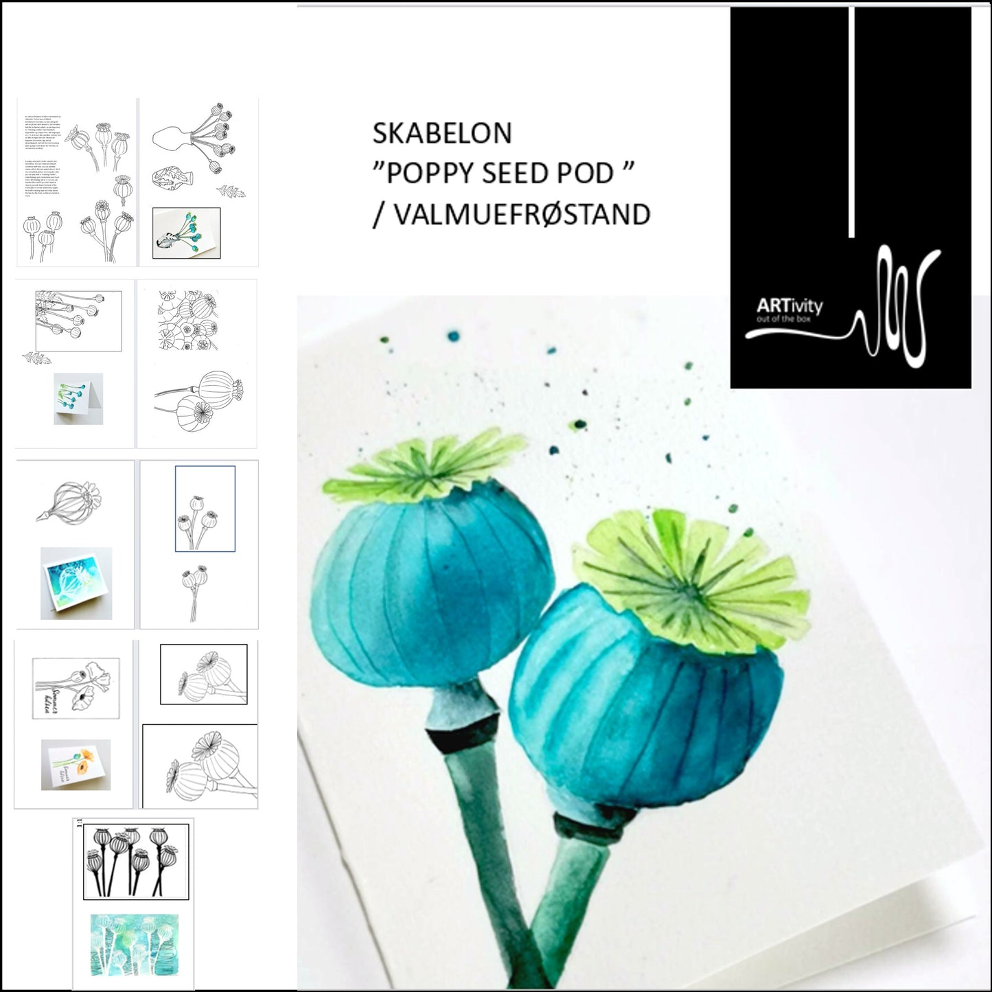Skabeloner Valmuefrøstande / Poppy seed pods