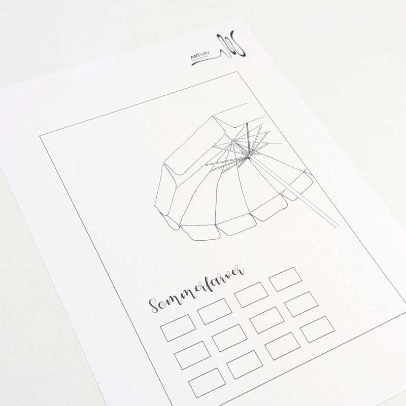 Skabelon sommerfarver parasol