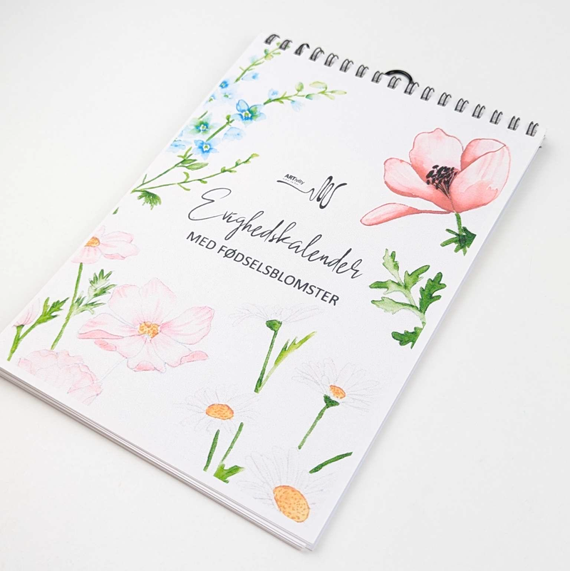 Watercolour birthflower calendar