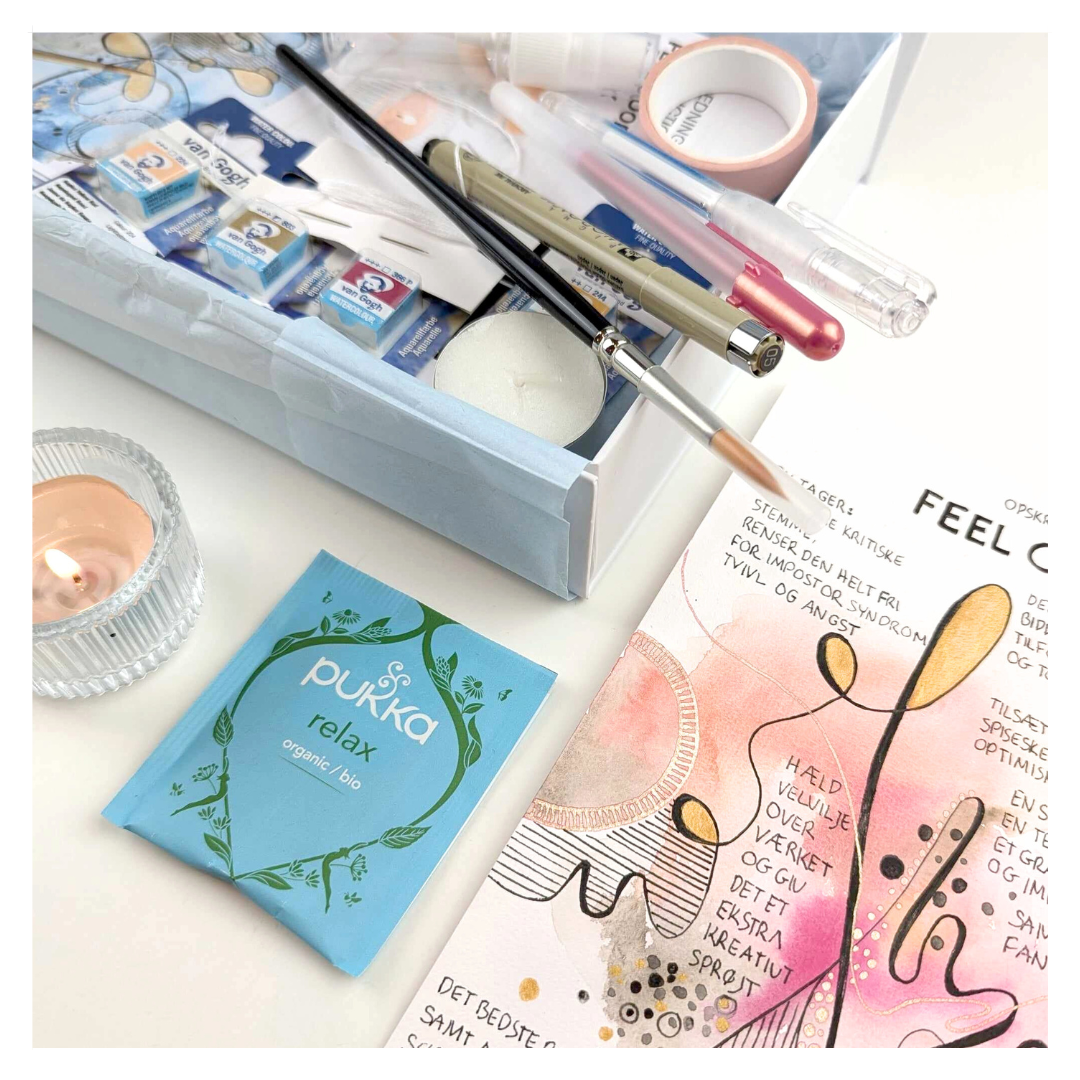 Feel Good artbox - DIY akvarelkit med velvære