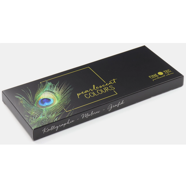 Finetec premium pearlescent akvarelmaling sæt med 12 farver