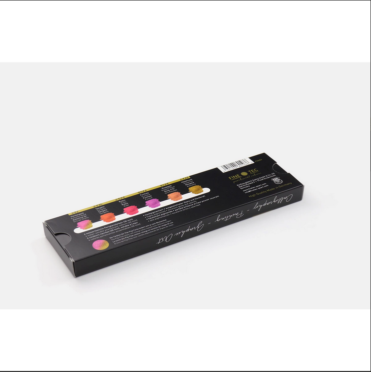 Finetec premium pearlescent akvarelmaling med flip-flop effekt