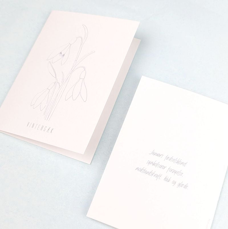 A6 akvarel Mal-selv-kort - BIRTHFLOWERS