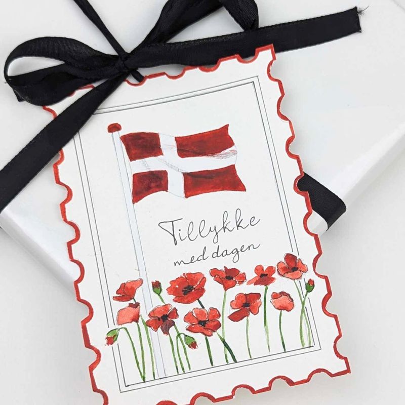 Skabeloner til konfirmation i frimærkedesign