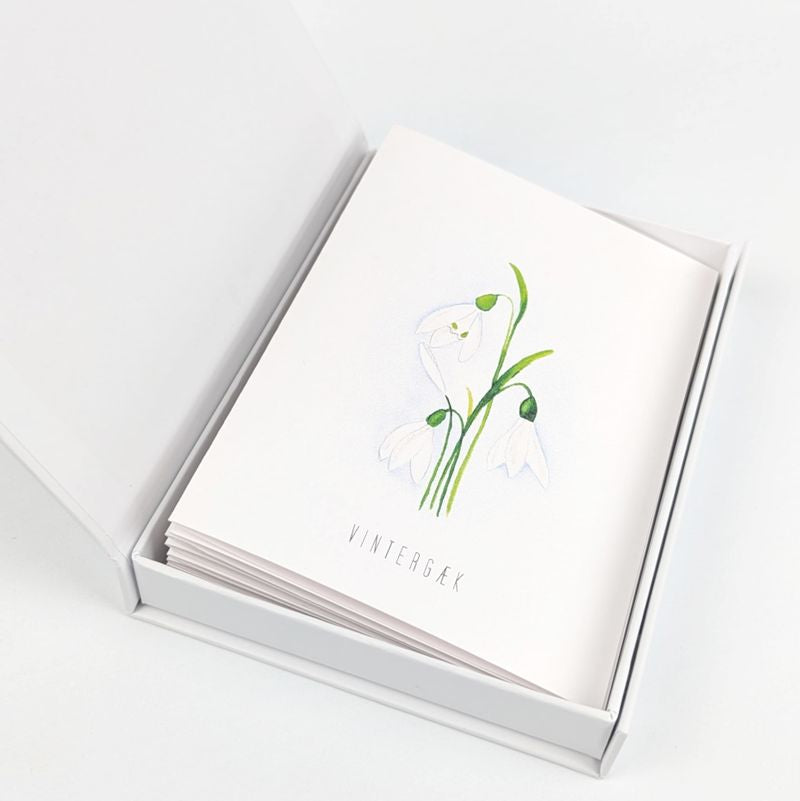 Kort med fødselsblomster