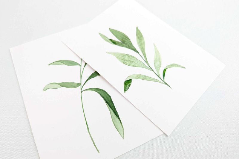 small leaves watercolour