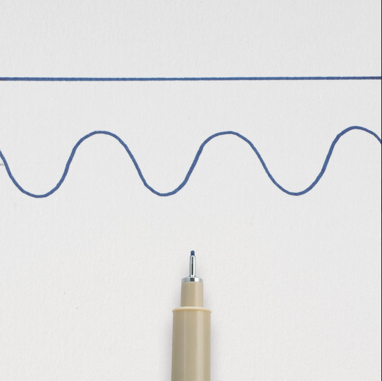 Vandfast, mørkeblå fine liner 05 Micron