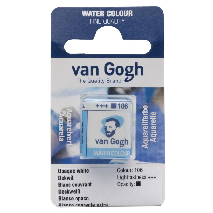 Akvarelmaling - Van Gogh half pan Opaque white 106