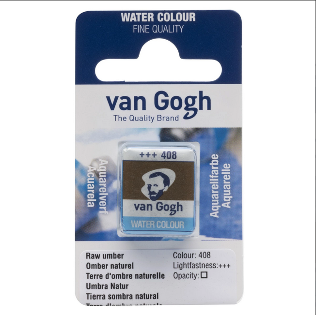 Akvarelmaling - Van Gogh half pan Raw Umber 408
