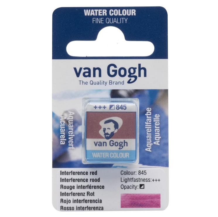 Akvarelmaling - Van Gogh half pan Interference red 845