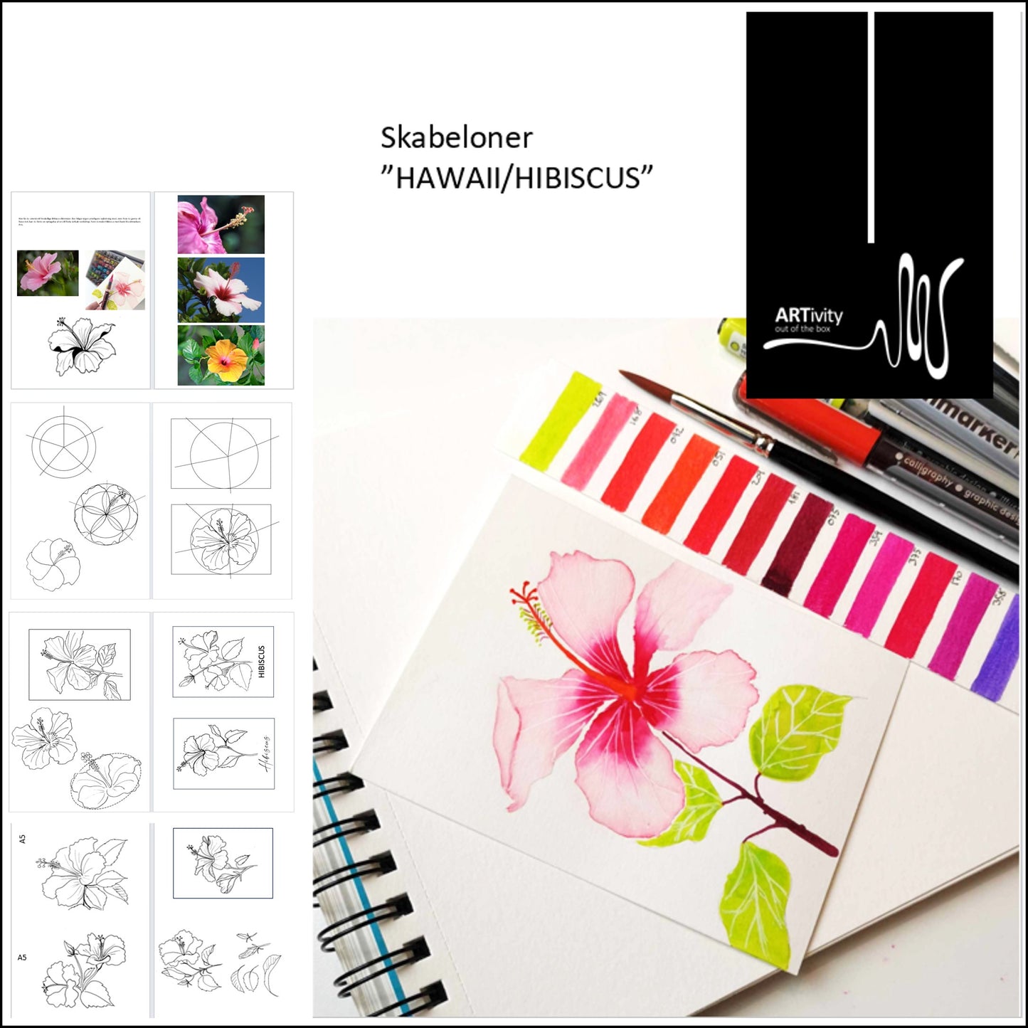 Skabelon til Hawaii-Hibiscus