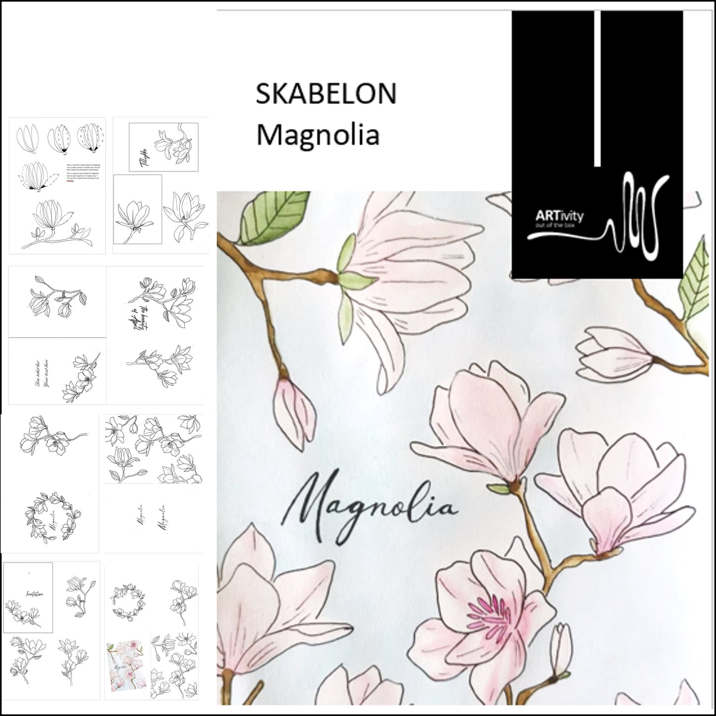 Skabeloner til Magnolieblomster