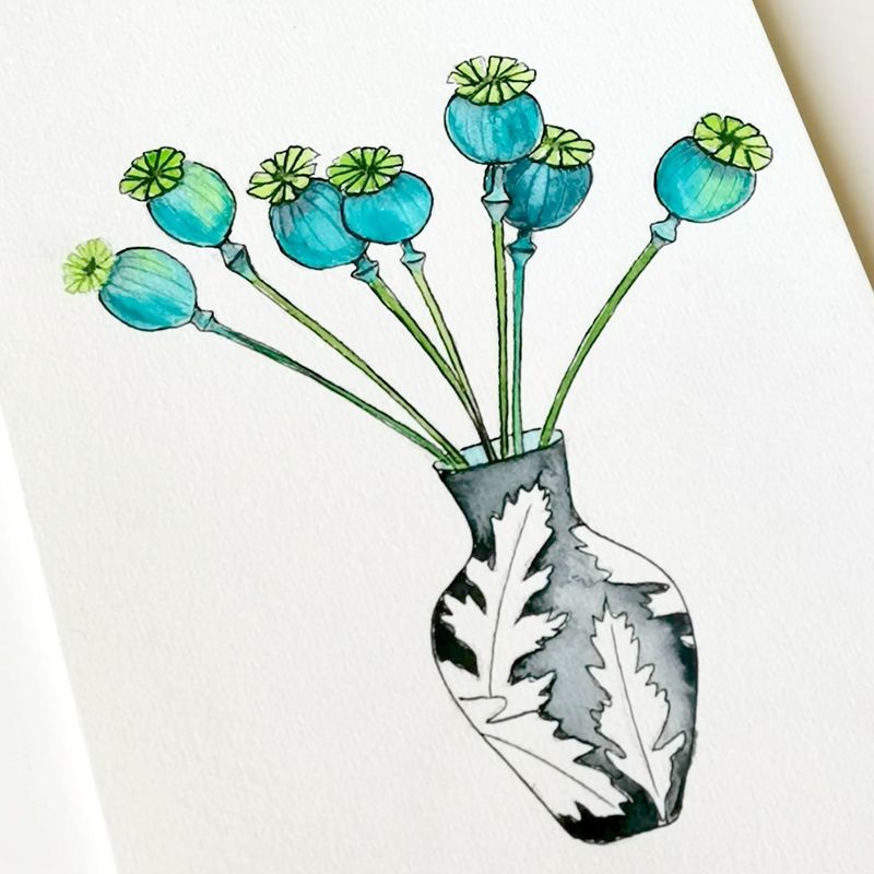 Skabeloner Valmuefrøstande / Poppy seed pods