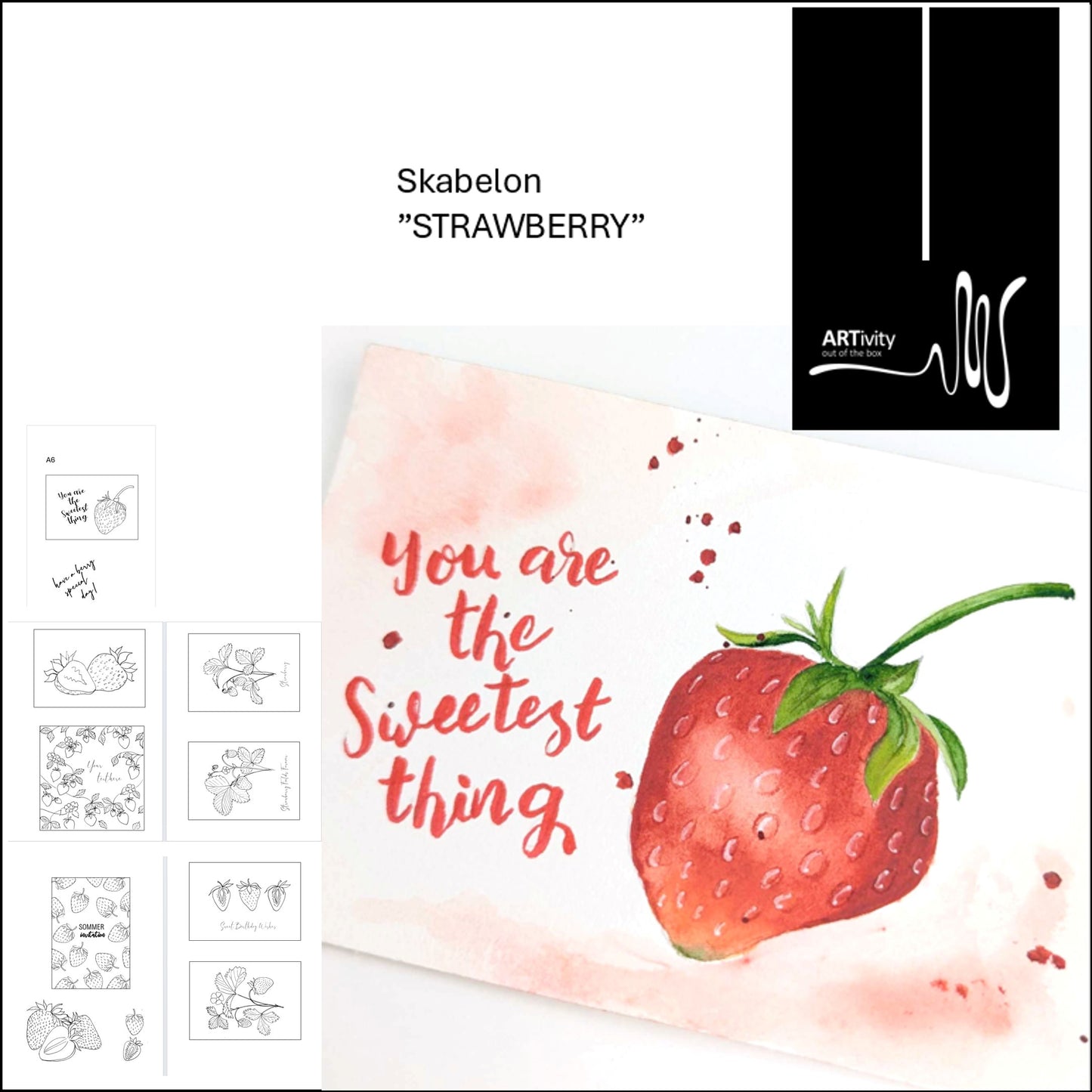 Skabelon Strawberry / jordbær
