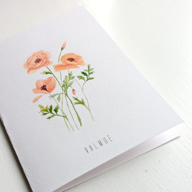 Kort med fødselsblomster