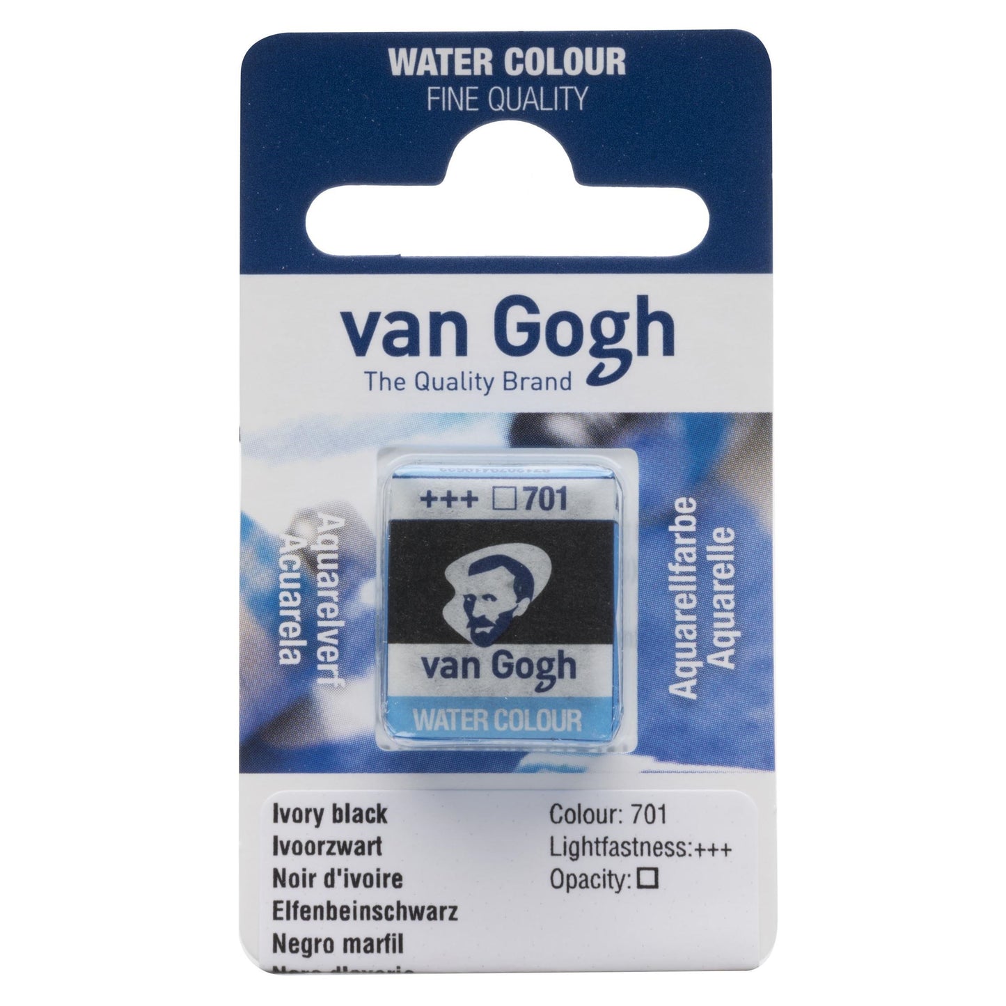 Akvarelmaling - Van Gogh half pan Ivory black 701
