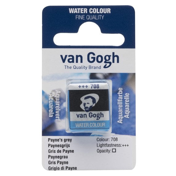 Akvarelmaling - Van Gogh half pan Paynes grey 708