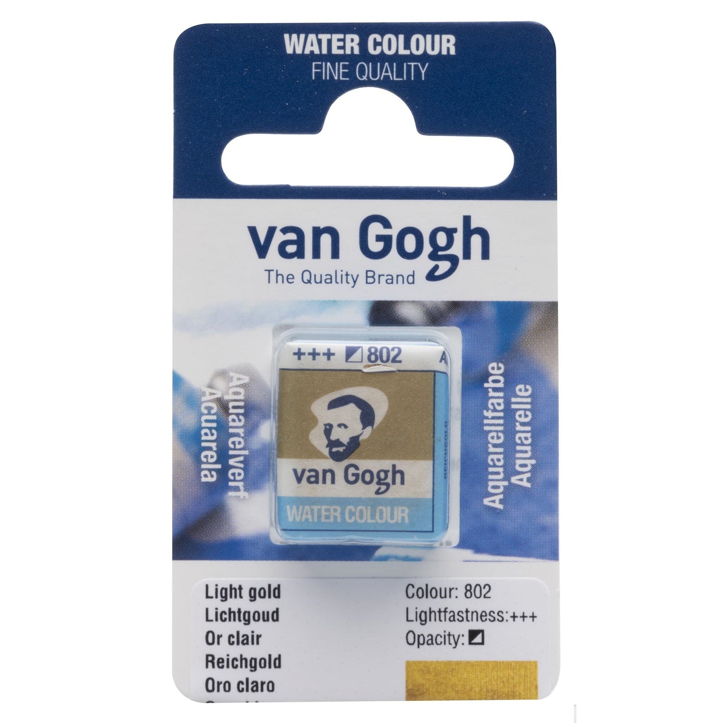 Akvarelmaling - Van Gogh half pan Light gold 802