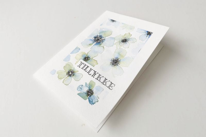 Akvarel blomster; Patchy Flower