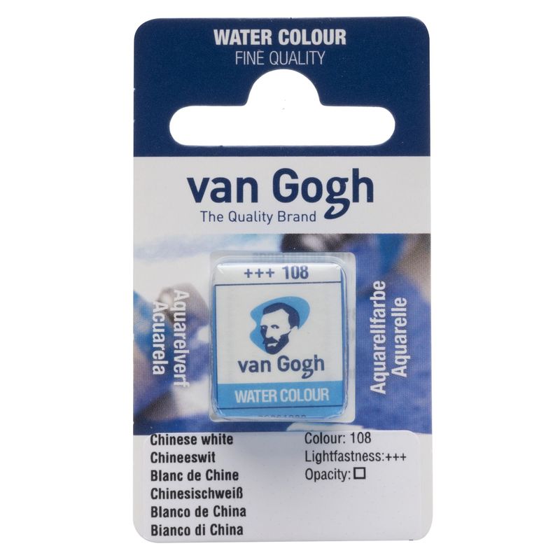 Akvarelmaling - Van Gogh half pan Chinese white 108