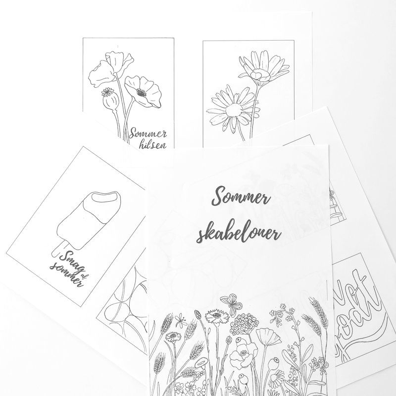 Skabeloner sommerkort