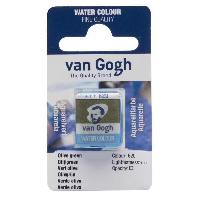 Akvarelmaling - Van Gogh half pan Olive green 620