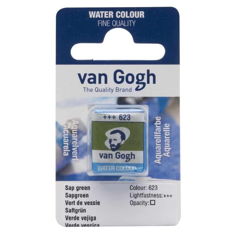 Akvarelmaling - Van Gogh half pan Sap green 623