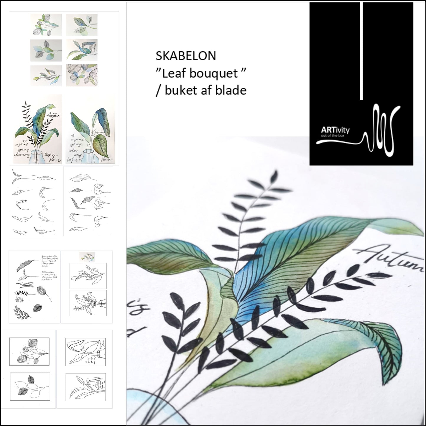 Skabeloner Leaf bouquet