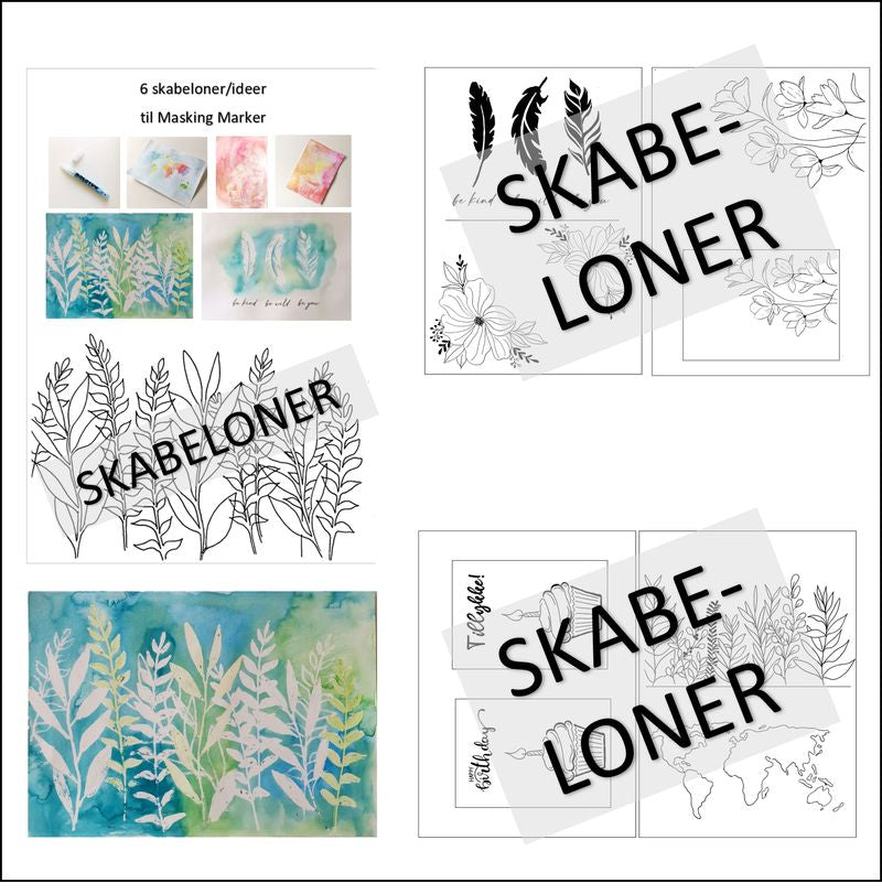 Skabeloner til Masking Marker / Masking Liquid Pen
