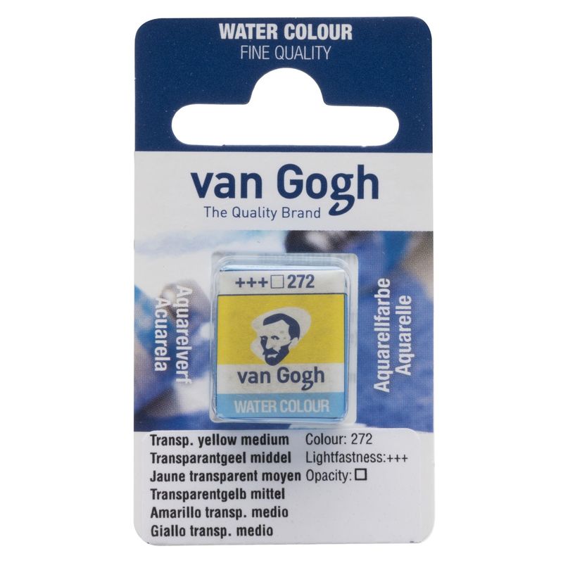 Akvarelmaling - Van Gogh half pan Transp. yellow medium 272