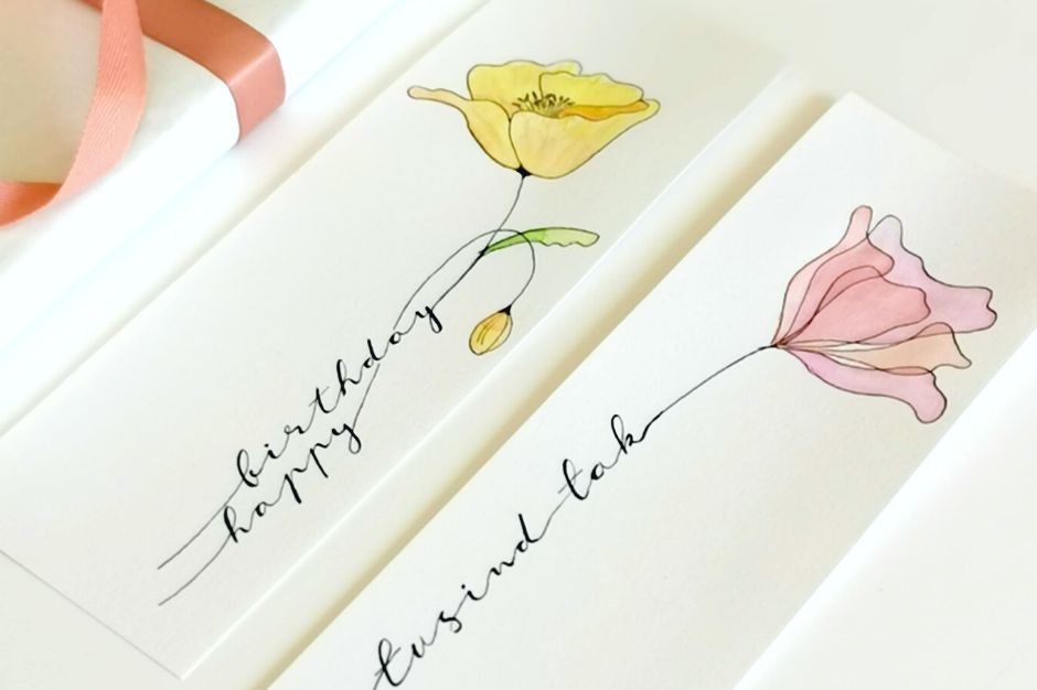 DIY kort med akvarel