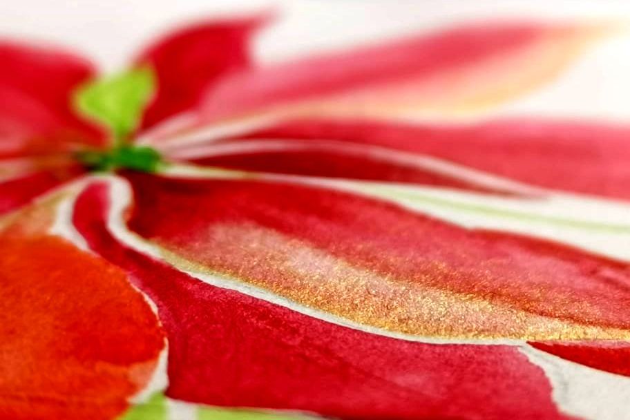 christmas flower watercolour