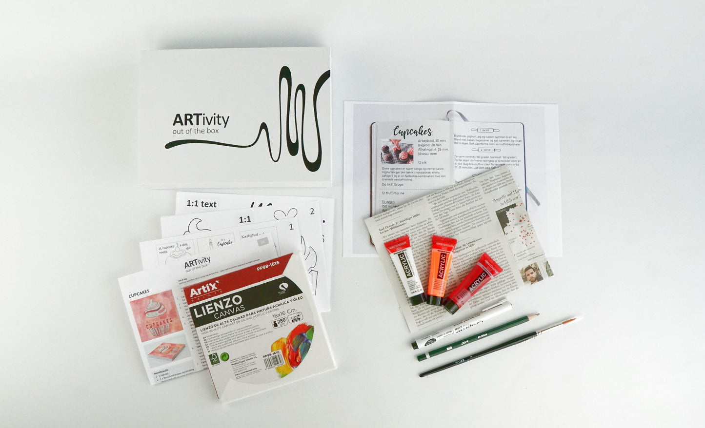 step by step DIY kunstidé ARTivity artbox Bake & Paint