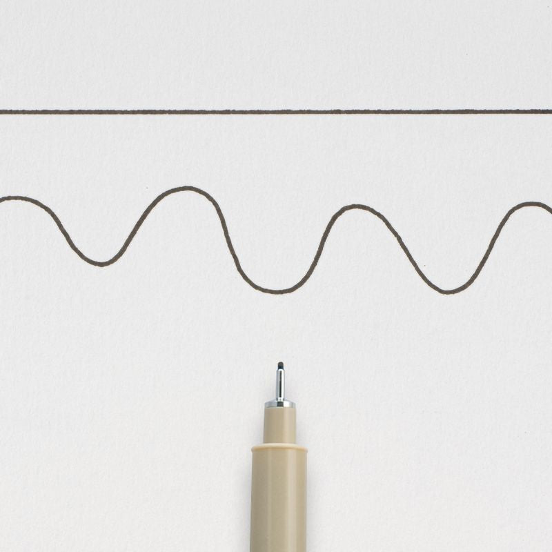 Vandfast, sort fineliner Micron