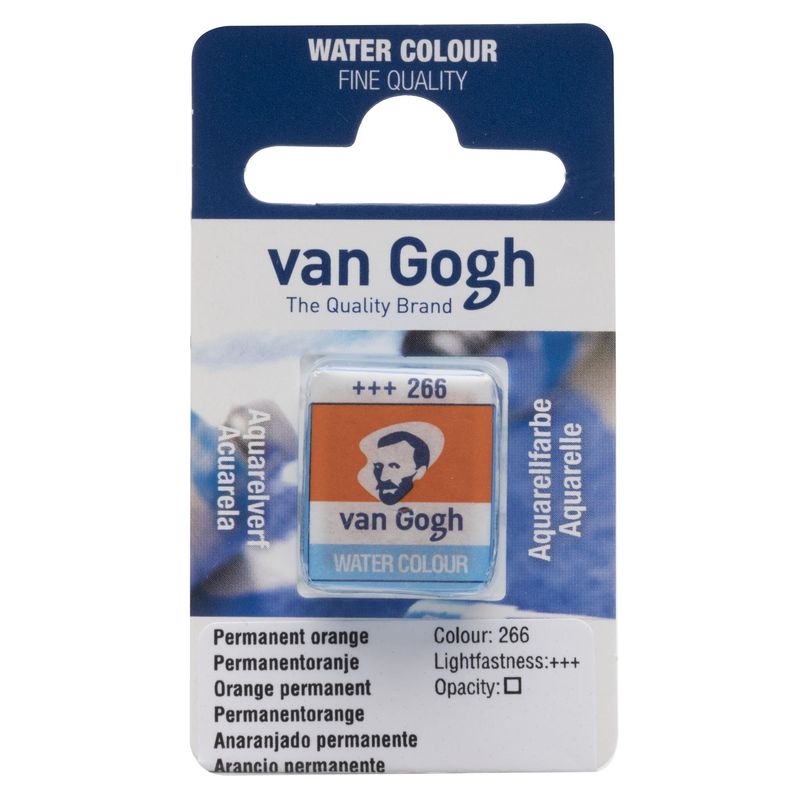 Akvarelmaling - Van Gogh half pan Permanent orange 266
