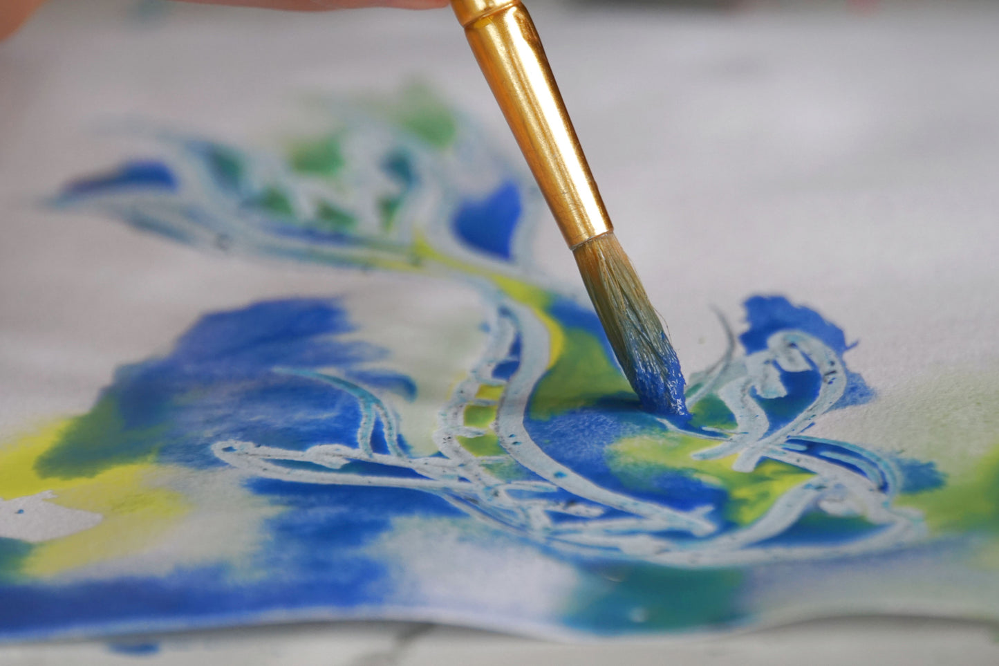 akvarel idé kunst masking marker